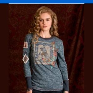 Double D Ranch Passport Top, Size Small